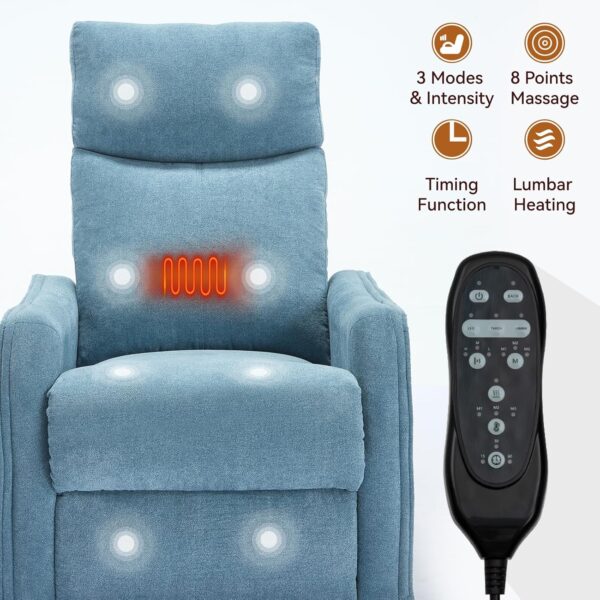 360° Electric Glider Rocking Nursery Recliner Chair with Heat and Massage for Women