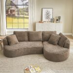120'' Boneless Modular Sectional Curved Sofa No Assembly Required