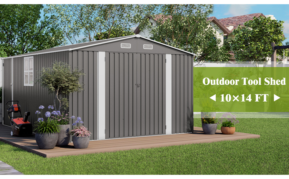 outdoor metal storage shed 