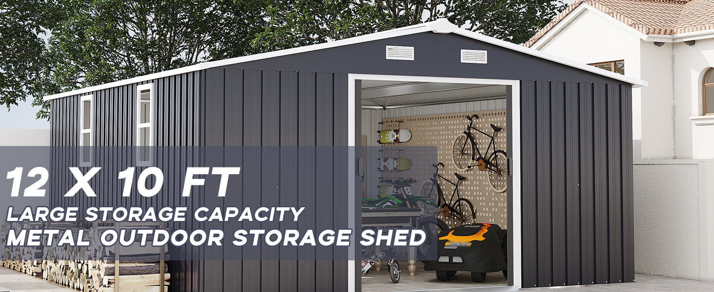 outdoor metal storage shed 