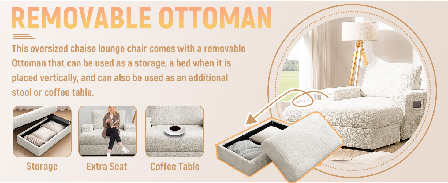 Oversized Chaise Lounge Chair Indoor