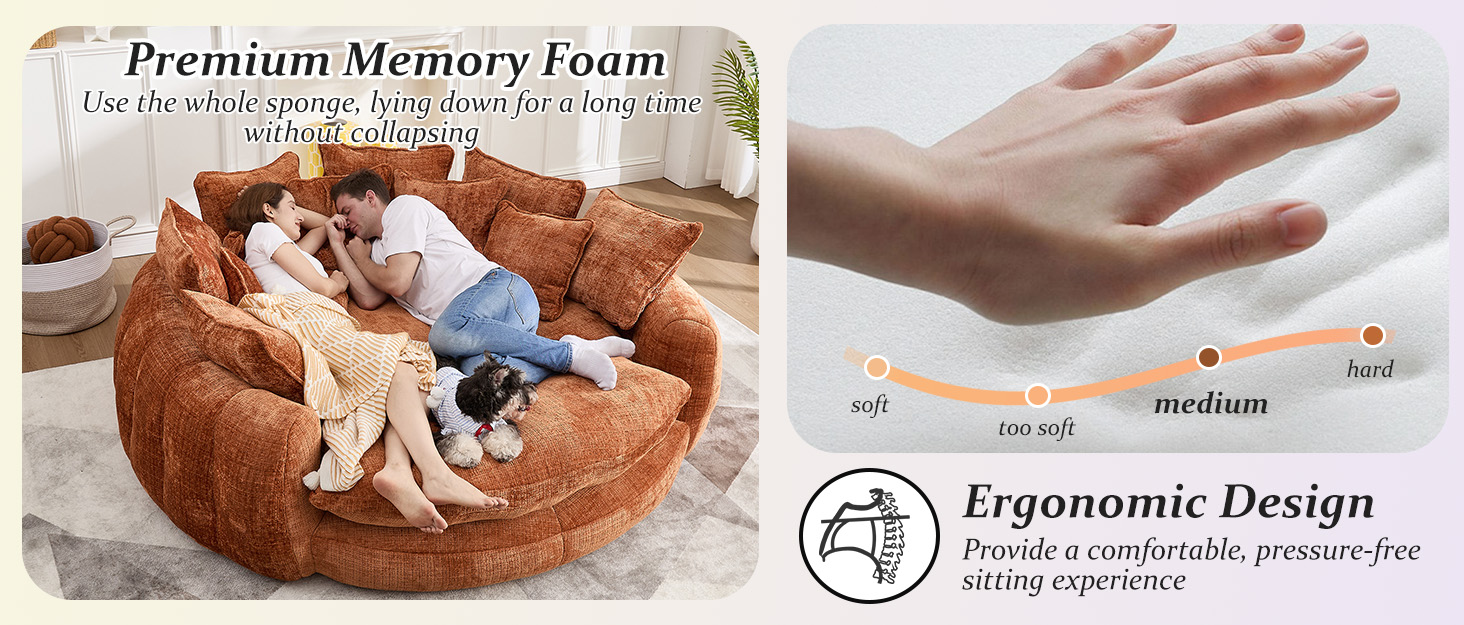 oversized boneless couch