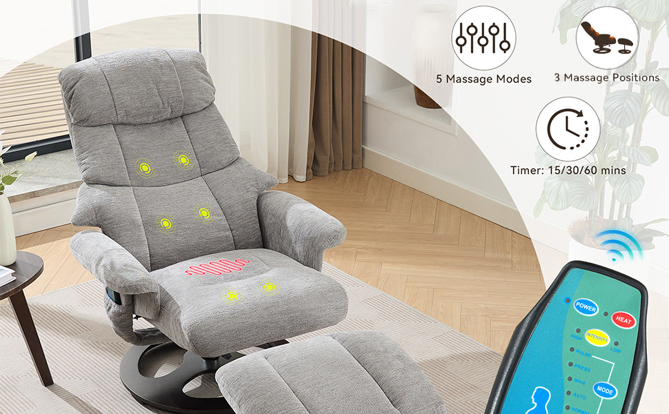 Recliner Chair with Ottoman