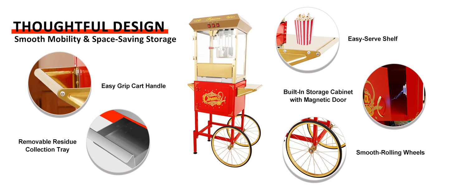 popcorn machine cart