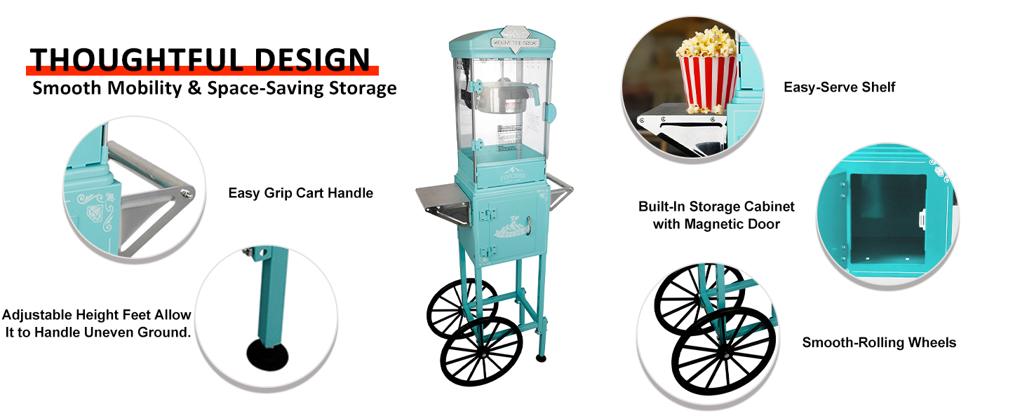 popcorn machine cart