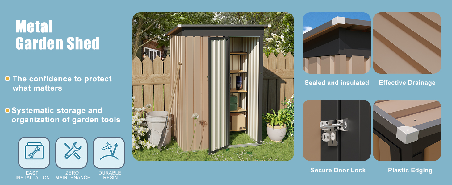 outdoor metal storage shed 