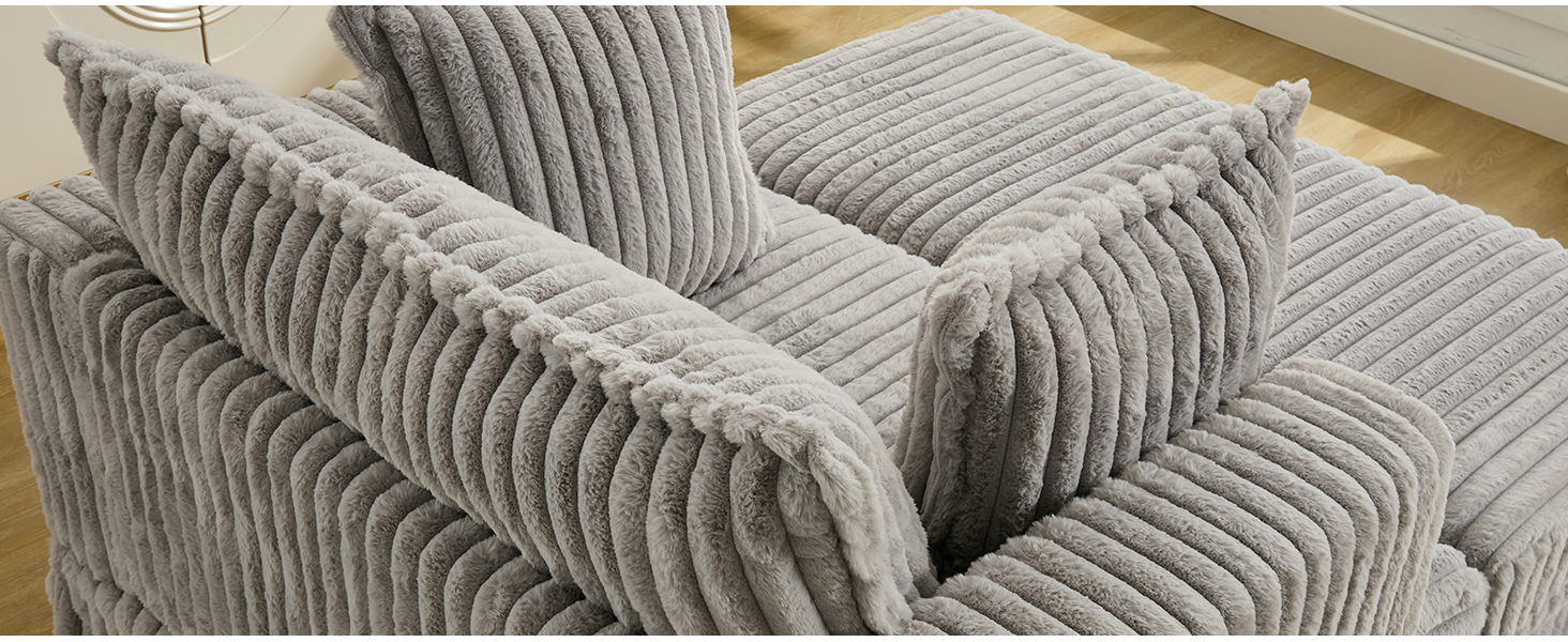 Oversized Corduroy Chaise Lounge