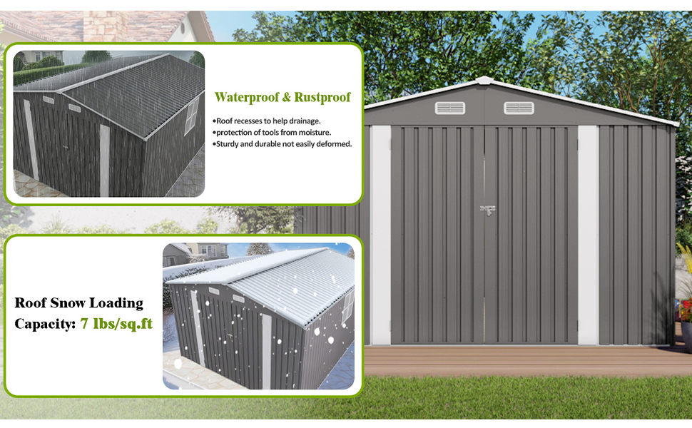  outdoor metal storage shed