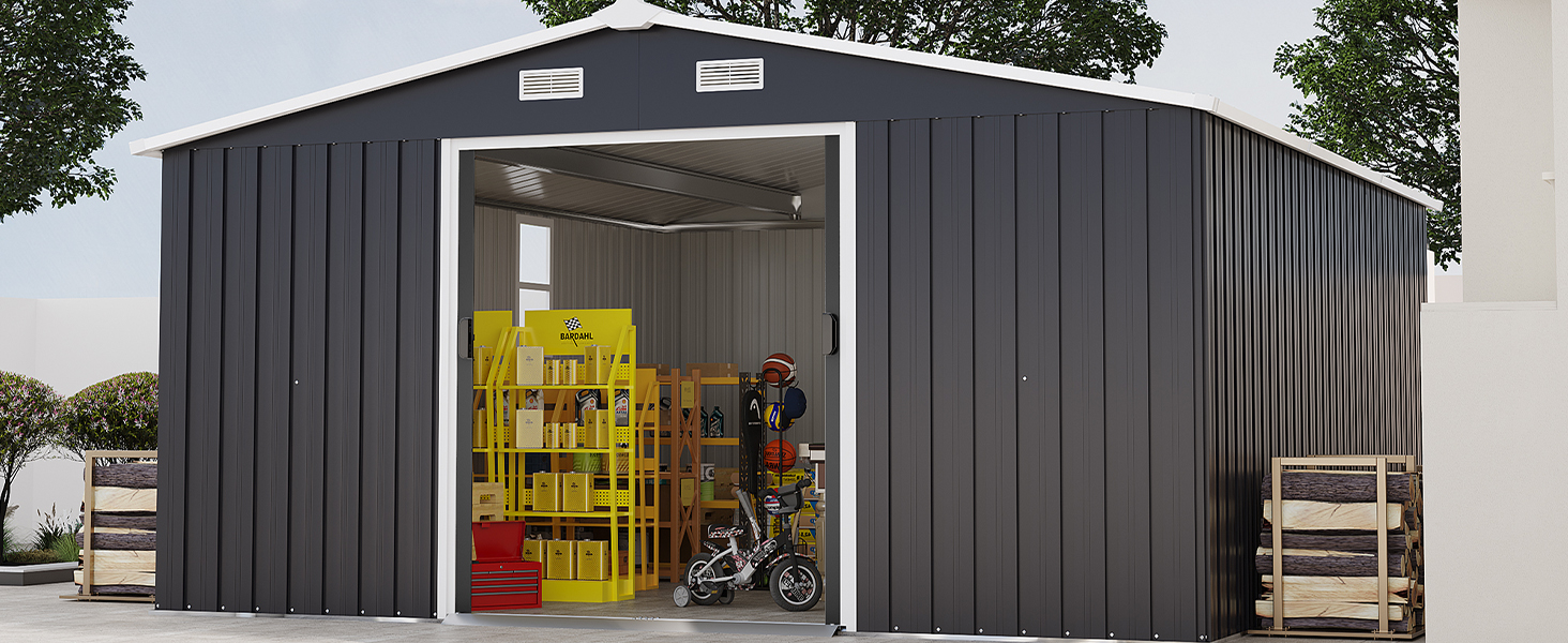 galvanized steel garden shed