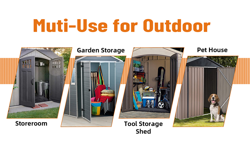 outdoor metal storage shed