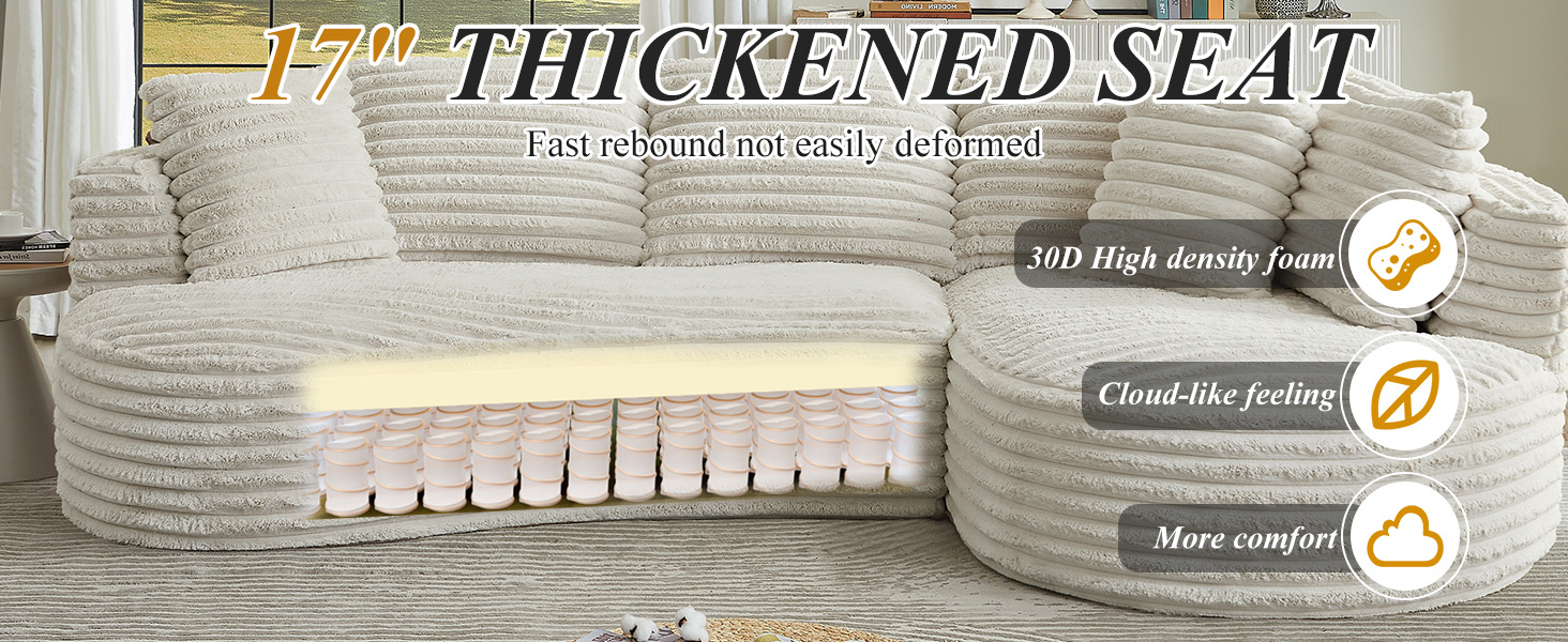 Curved L-Shape Sleeper Couch