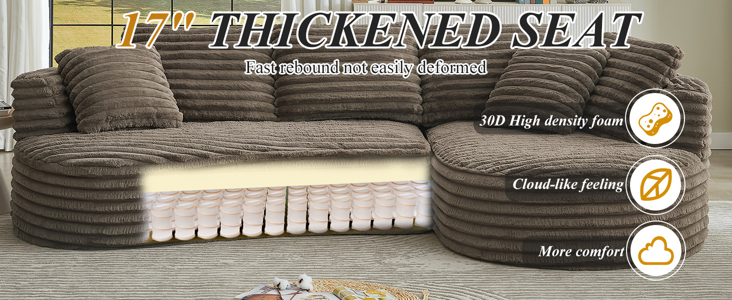 Curved L-Shape Sleeper Couch