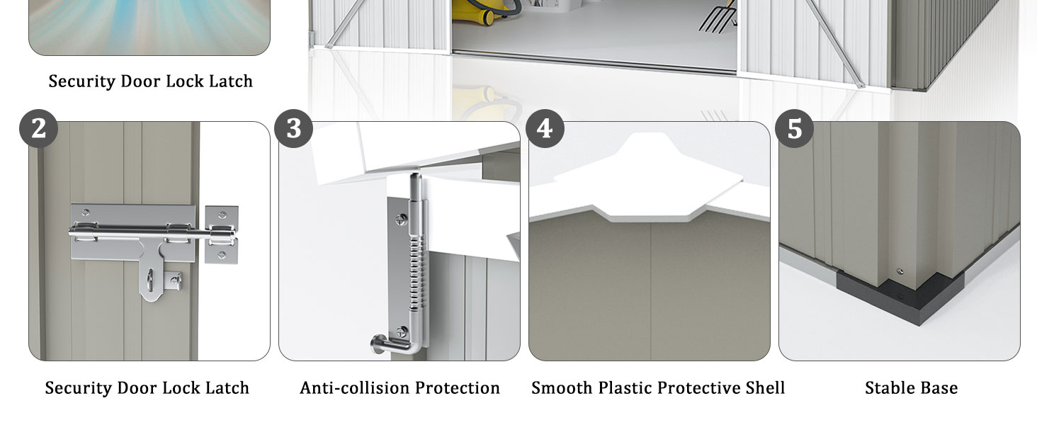 outdoor metal storage shed