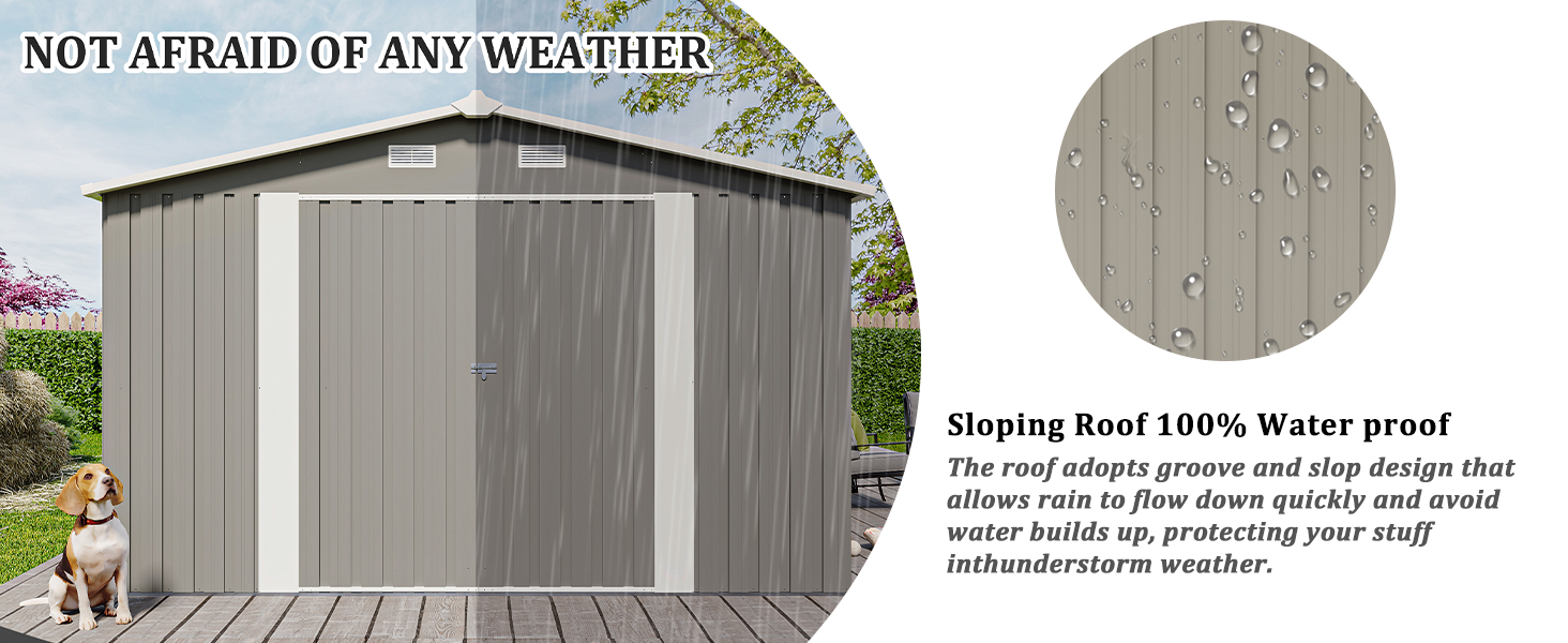 galvanized steel garden shed