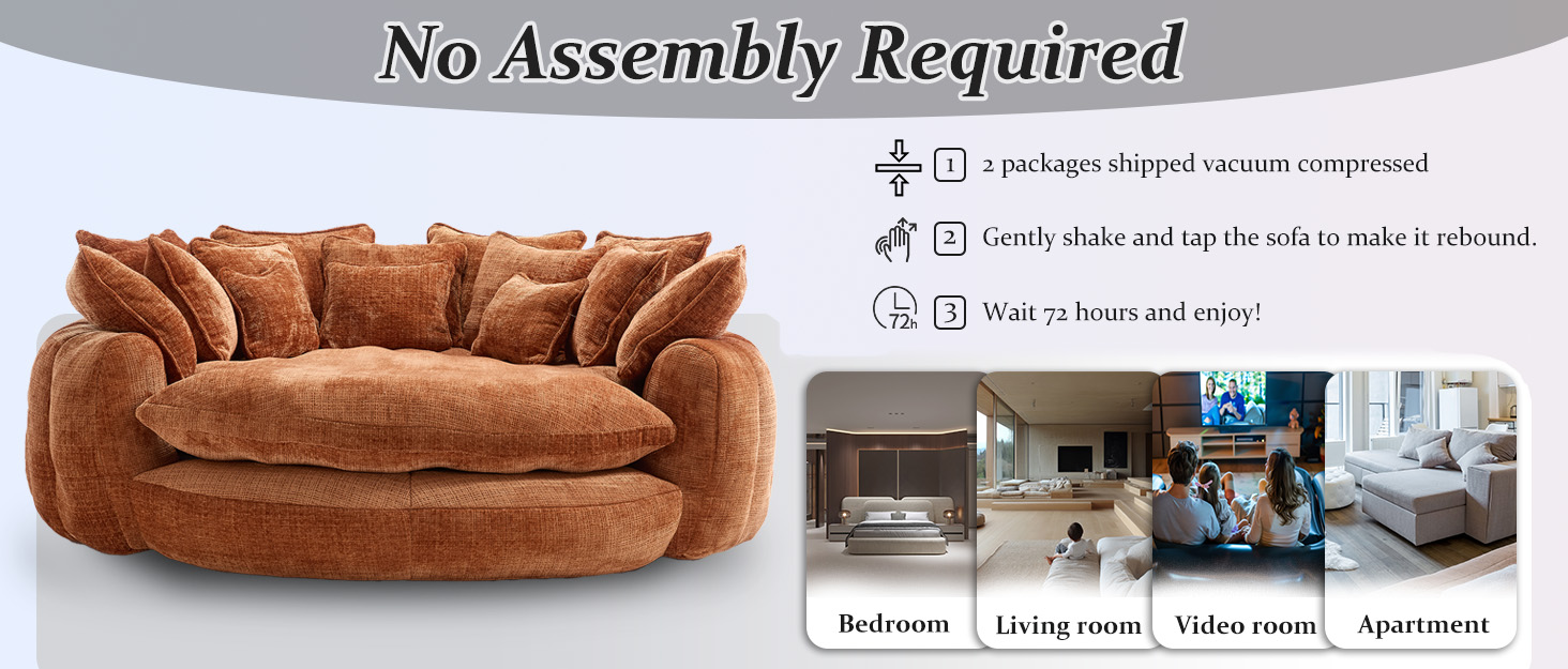 oversized boneless couch