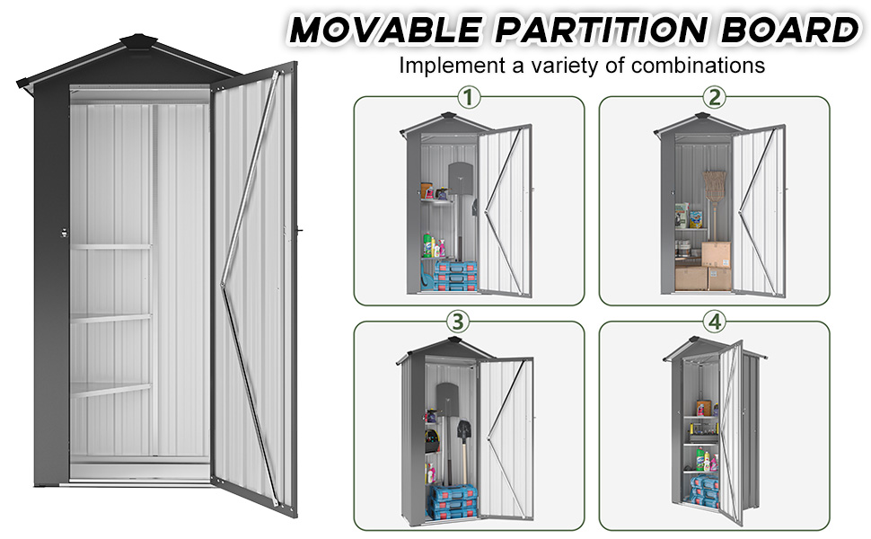 outdoor metal storage shed