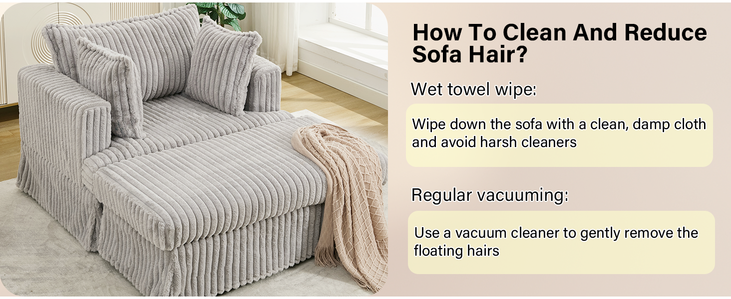 Oversized Corduroy Chaise Lounge