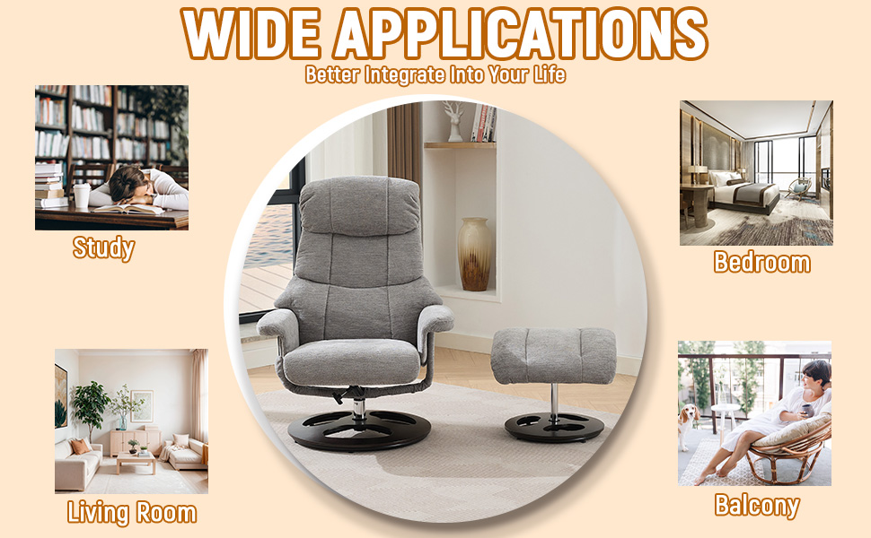 Recliner Chair with Ottoman