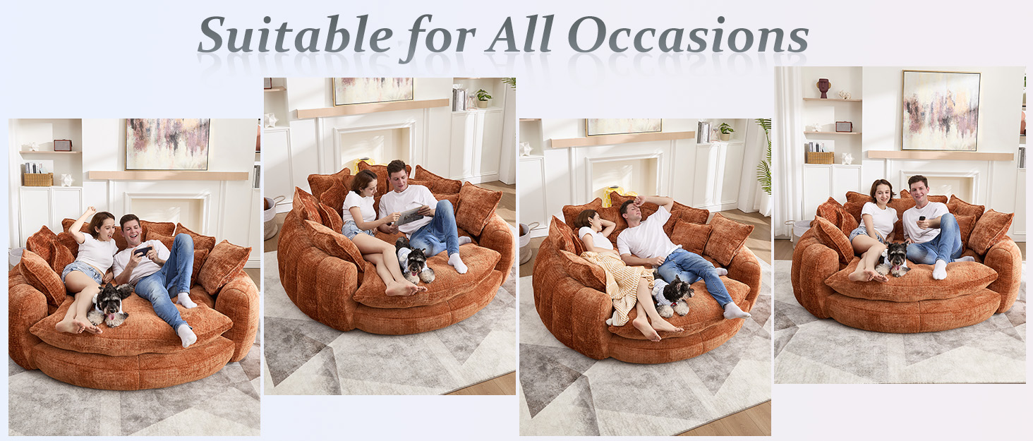 oversized boneless couch