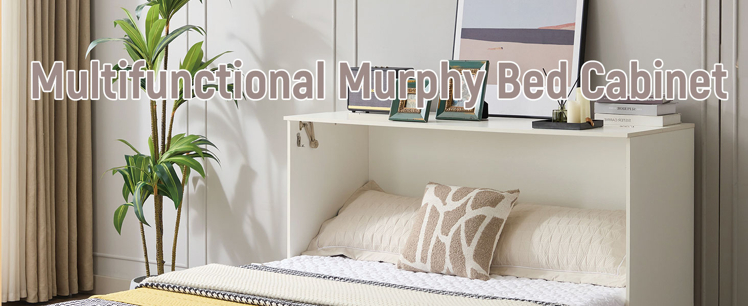 Cabinet Bed with Storage, Queen Bed