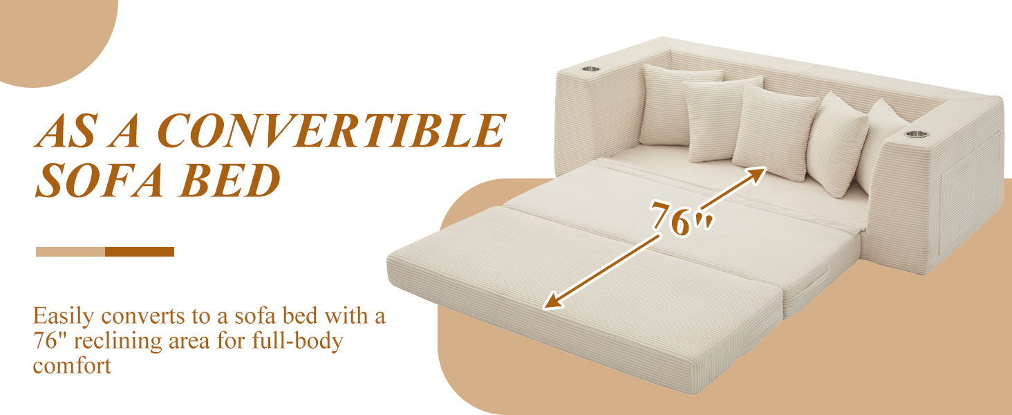 Convertible Sofa Bed,Loveseat Sleeper Sofa