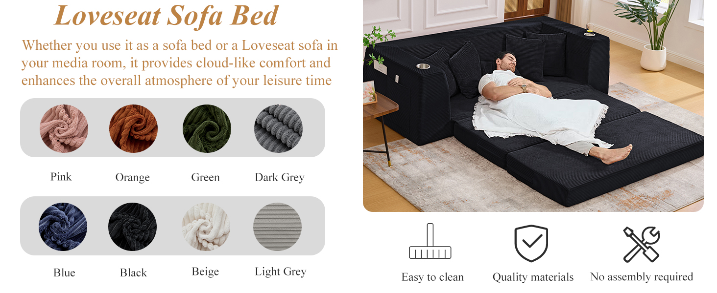 Convertible Sofa Bed,Loveseat Sleeper Sofa